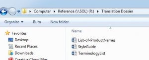 Preparing a translation dossier